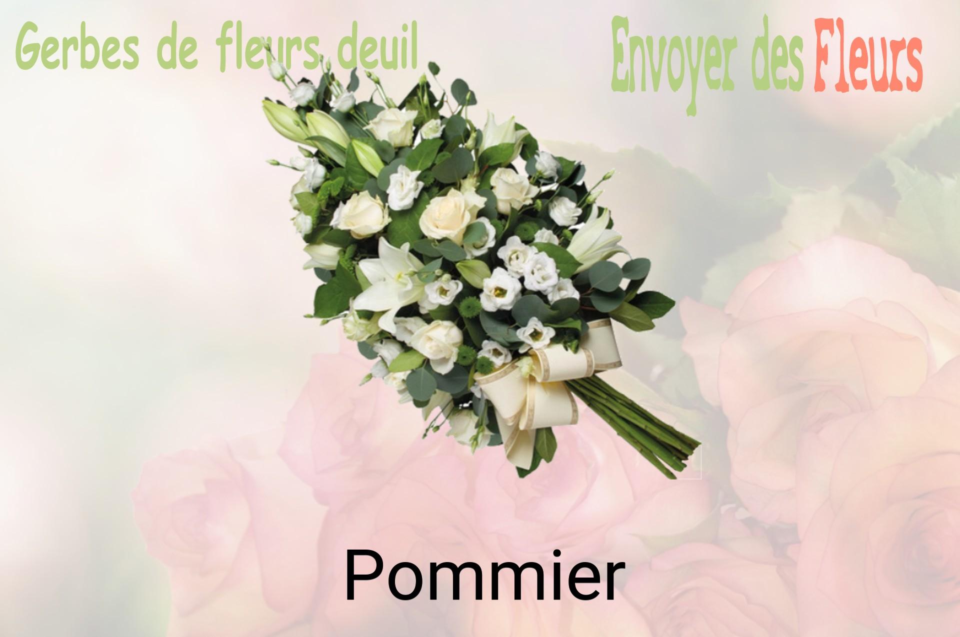 Gerbe de fleurs de deuil livrée à Pommier